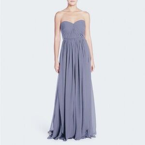 Jenny Yoo Aidan convertible dress bridesmaid Denmark Blue Sz 4 - Note damage!